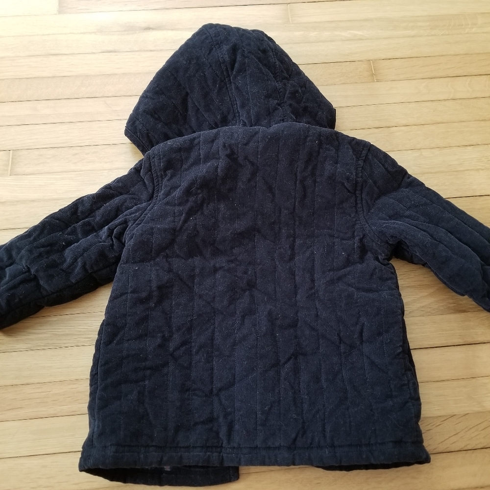 3T Navy Corderoy Coat - Picture 2 of 4